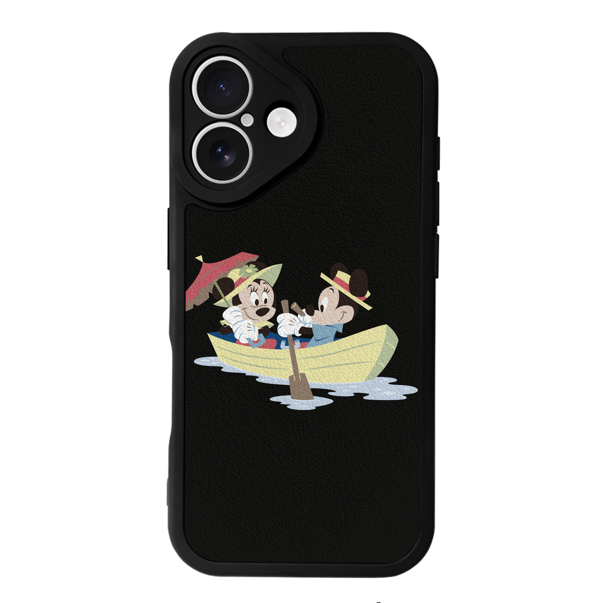 （画像用） ミッキーマウス Mickey Mouse 【iPhone 16シリーズ対応】シリコンスマホケース（レザー調） 材質：シリコン